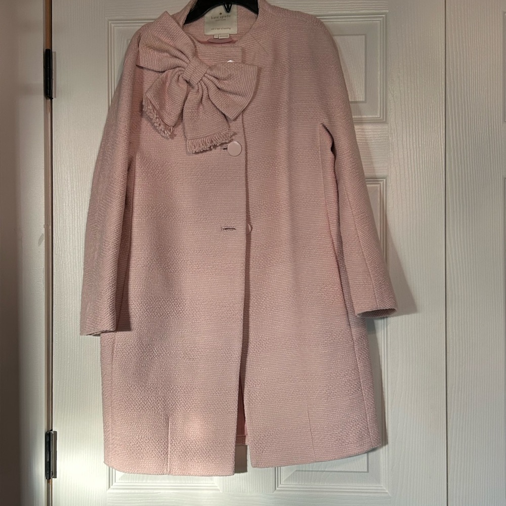 Kate Spade Light Pink Cape with Bow Accent